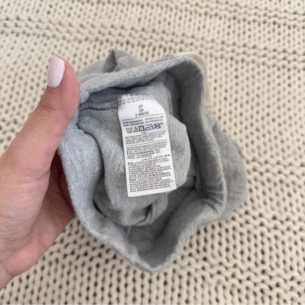 Old Navy Unisex Adjustable Waist Jersey Gray Joggers Toddler 2T